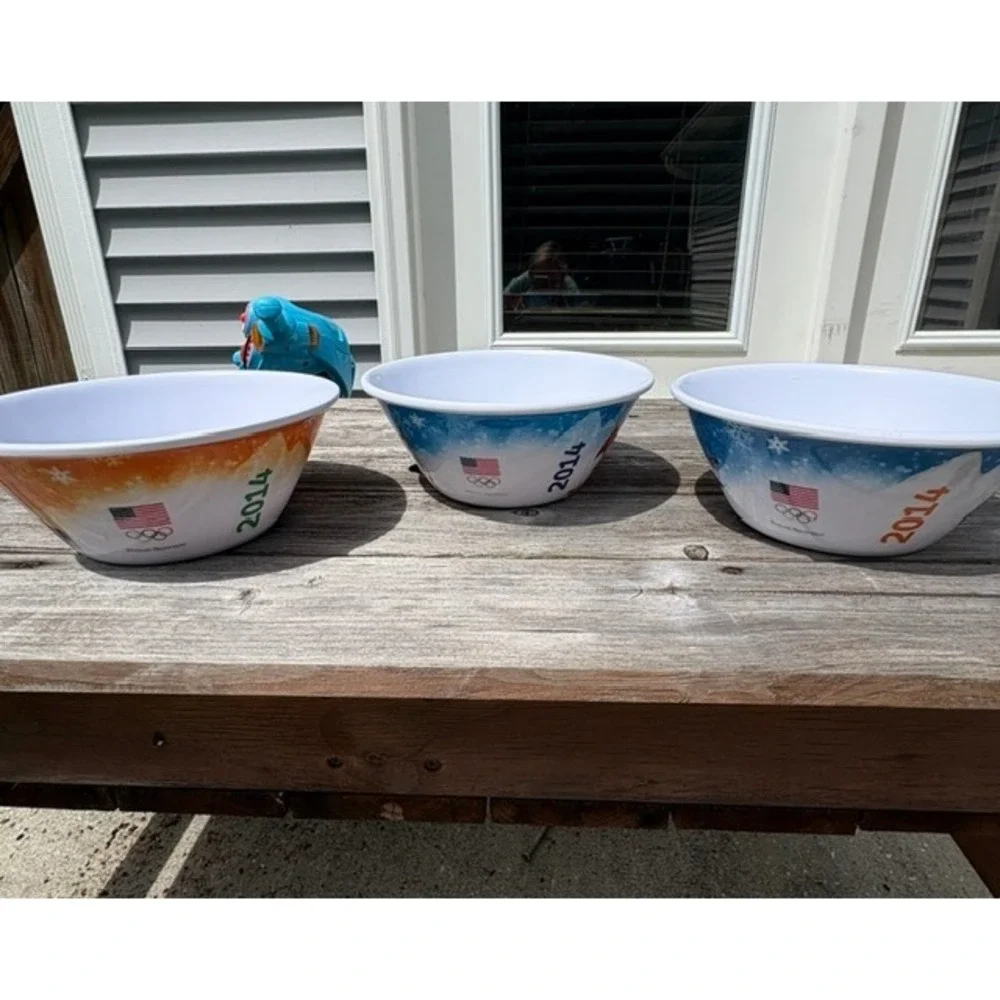 Kellogg's 2014 Sochi Winter Olympics Team USA Melamine Bowl Set of 3